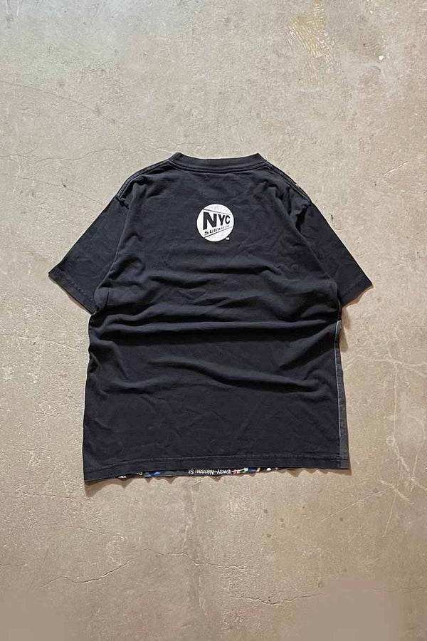 SUBWAY LINE T-SHIRT / BLACK [SIZE: L USED]
