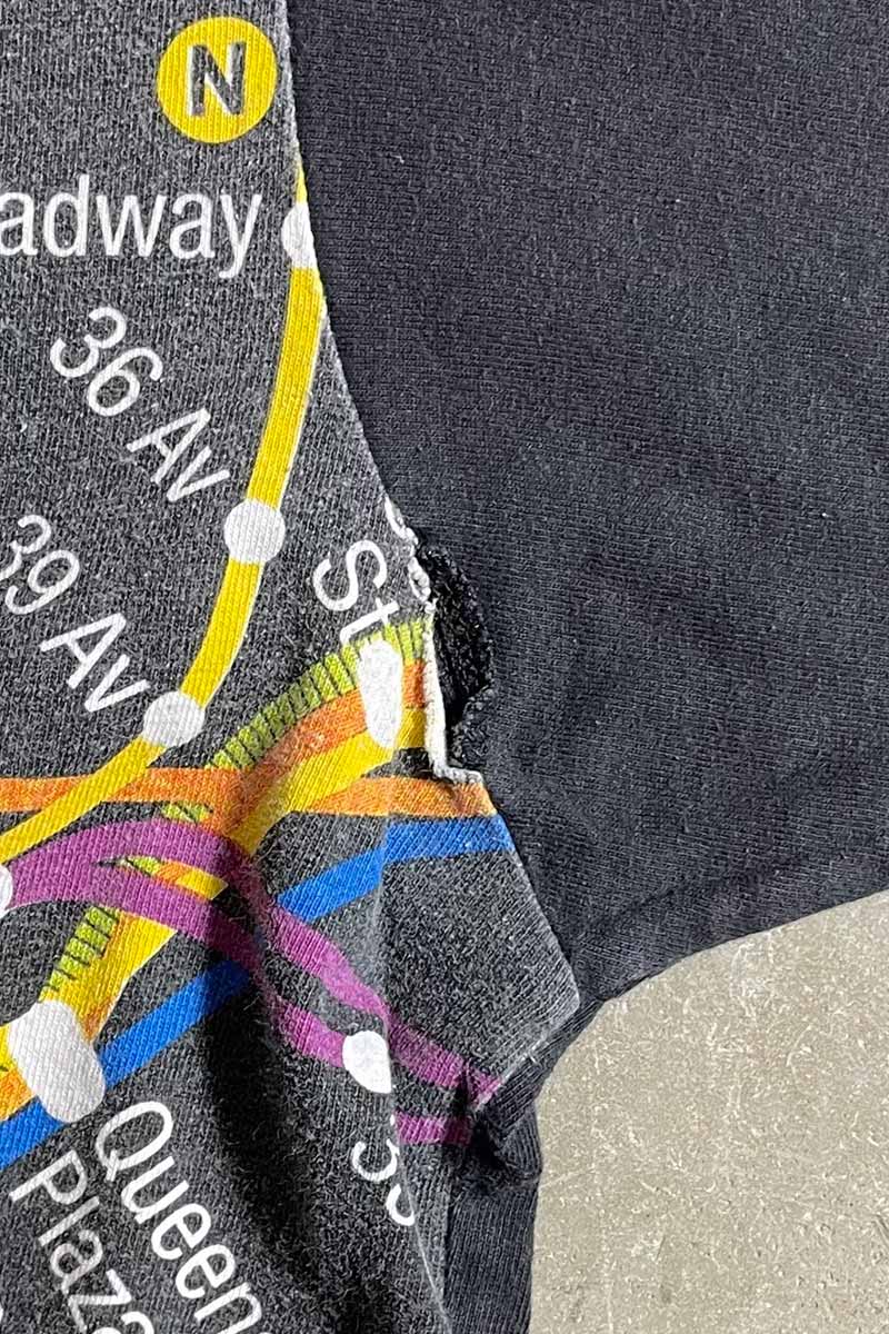 SUBWAY LINE T-SHIRT / BLACK [SIZE: L USED]