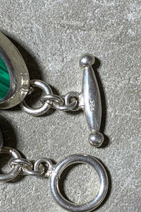 MADE IN MEXICO 925 SILVER BRACELET W/MALACHITE [SIZE: ONE SIZE USED]