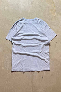 MADE IN USA 90'S S/S MELANGE CREW NECK T-SHIRT / LIGHT BLUE [SIZE: L USED]