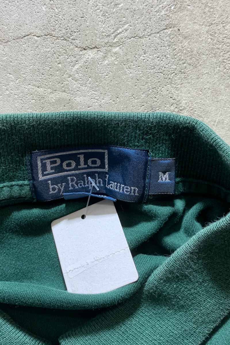 90'S ONE POINT S/S POLO SHIRT/ GREEN [SIZE:M USED]