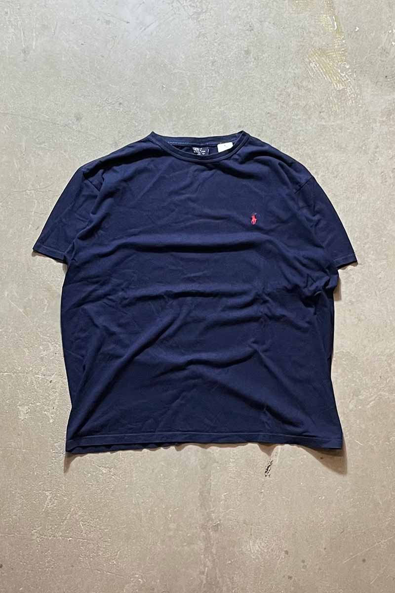 90'S S/S ONE POINT T-SHIRT / NAVY [SIZE: L USED]