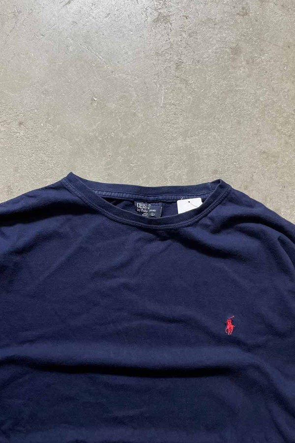 90'S S/S ONE POINT T-SHIRT / NAVY [SIZE: L USED]