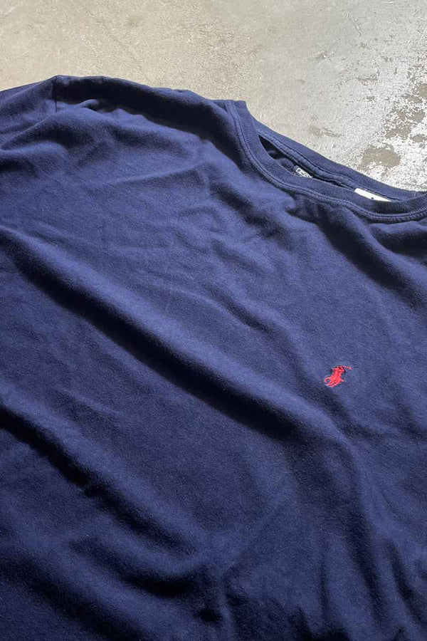 90'S S/S ONE POINT T-SHIRT / NAVY [SIZE: L USED]
