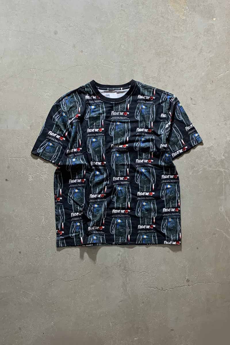 FRIDAY THE 13TH ALL PRINT MOVIE T-SHIRT / BLACK [SIZE: XL USED]