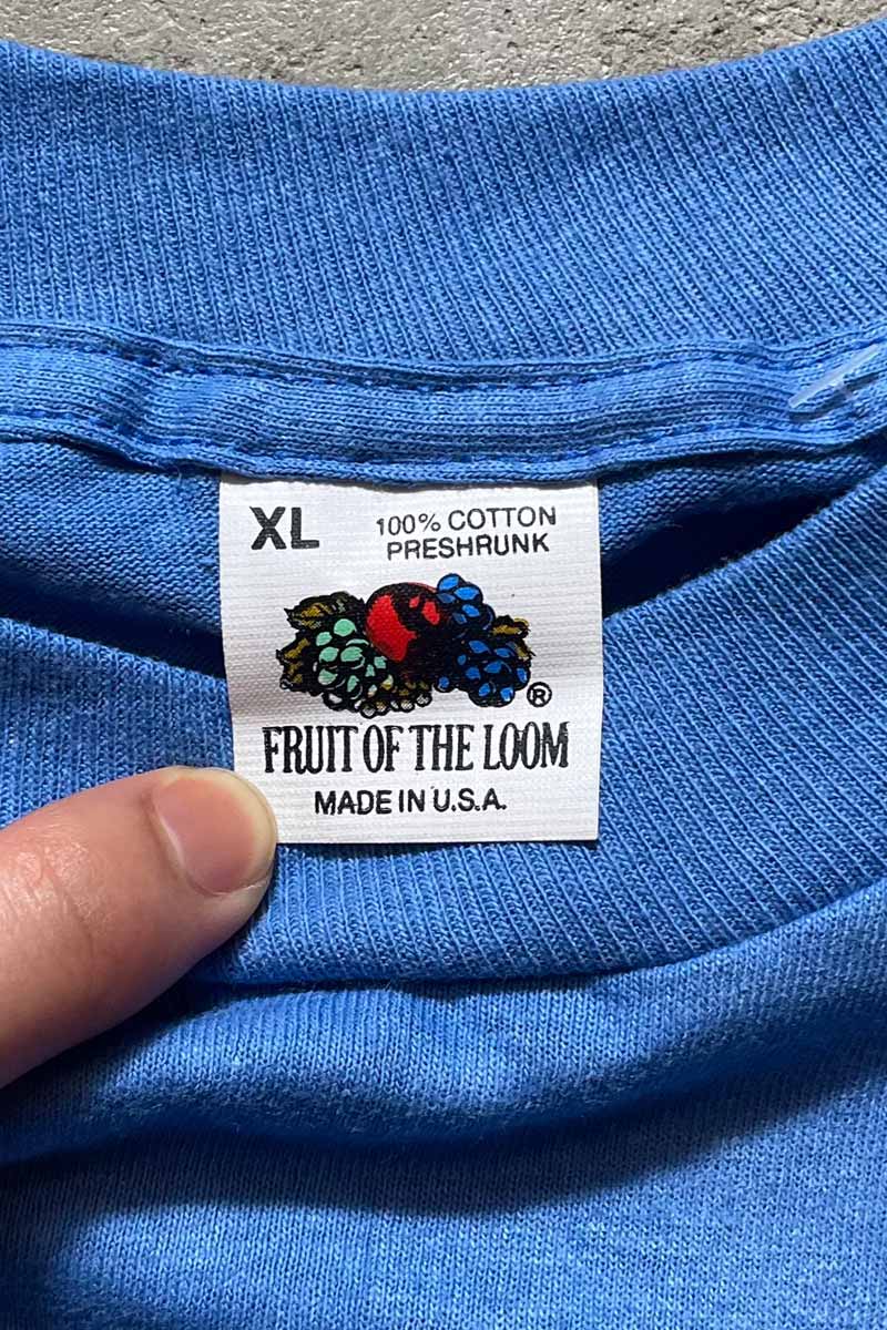 MADE IN USA 80'S S/S POCKET T-SHIRT / BLUE [SIZE: XL USED]