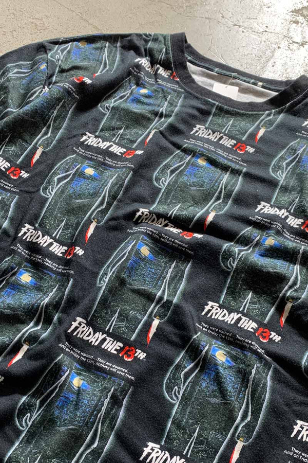 FRIDAY THE 13TH ALL PRINT MOVIE T-SHIRT / BLACK [SIZE: XL USED]