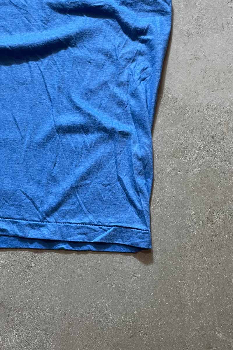 MADE IN USA 80'S S/S POCKET T-SHIRT / BLUE [SIZE: XL USED]
