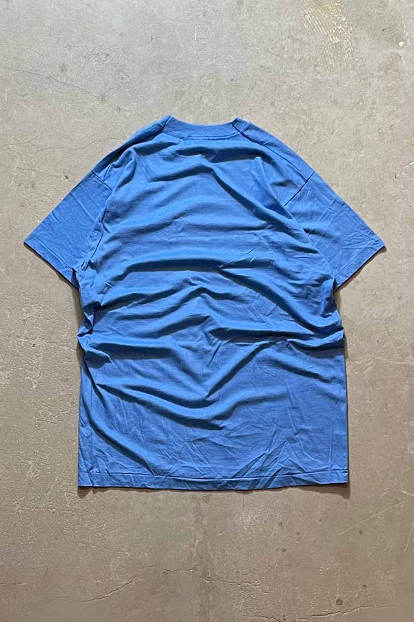 MADE IN USA 80'S S/S POCKET T-SHIRT / BLUE [SIZE: XL USED]