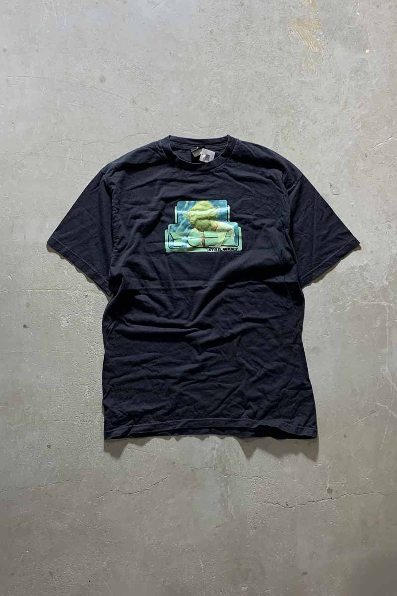 MADE IN MEXICO 90s-00s YODA PRINT MOVIE T-SHIRT / BLACK [SIZE: XL USED]