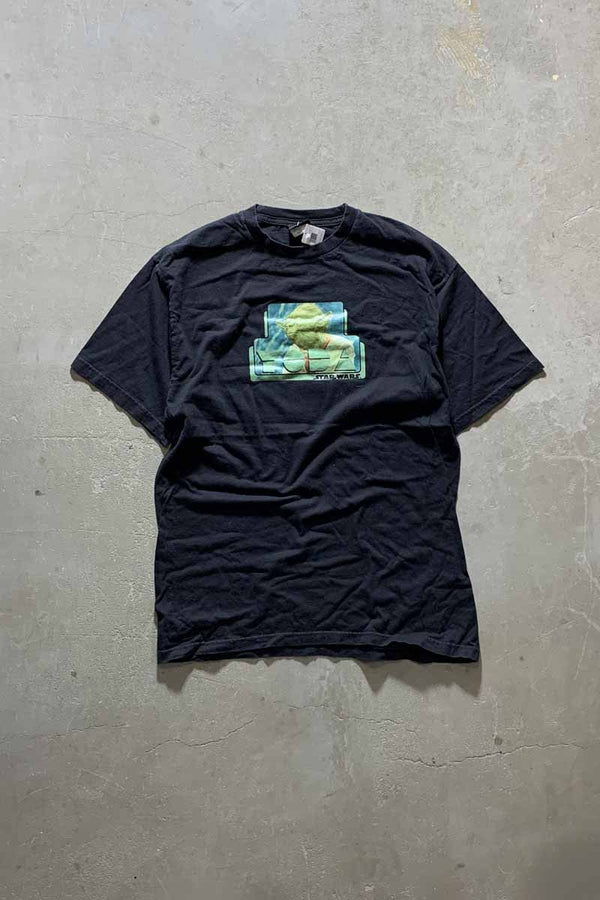 MADE IN MEXICO 90s-00s YODA PRINT MOVIE T-SHIRT / BLACK [SIZE: XL USED]
