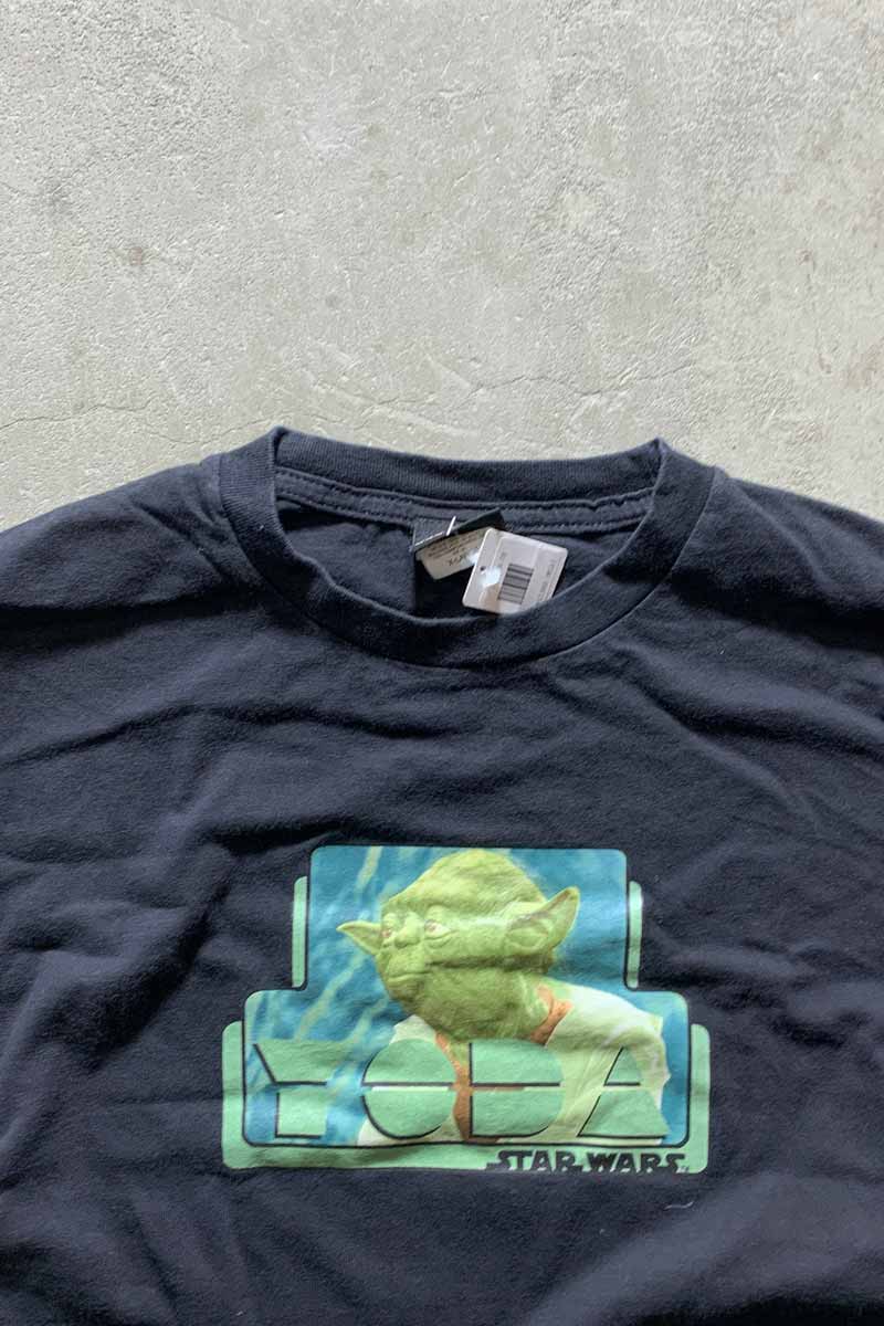 MADE IN MEXICO 90s-00s YODA PRINT MOVIE T-SHIRT / BLACK [SIZE: XL USED]