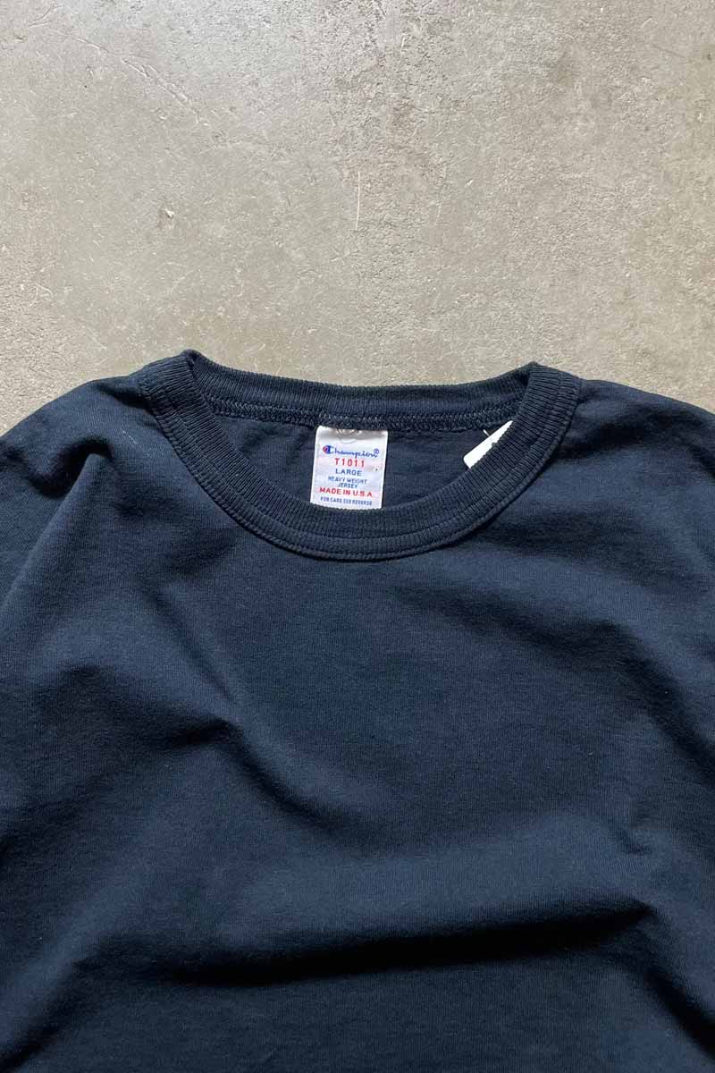 MADE IN USA 80'S HEAVYWEIGHT TEE SHIRT / BLACK [SIZE: L USED]