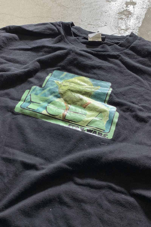 MADE IN MEXICO 90s-00s YODA PRINT MOVIE T-SHIRT / BLACK [SIZE: XL USED]