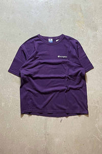 MADE IN USA 90'S S/S ONE POINT LOGO T-SHIRT / PURPLE [SIZE: XL USED]