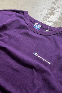 MADE IN USA 90'S S/S ONE POINT LOGO T-SHIRT / PURPLE [SIZE: XL USED]