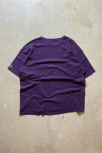 MADE IN USA 90'S S/S ONE POINT LOGO T-SHIRT / PURPLE [SIZE: XL USED]