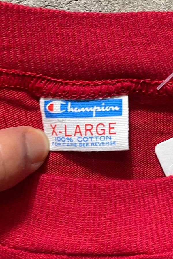 80'S JUST BETTER 50 S/S MESSAGE TEE SHIRT / RED / WHITE [SIZE: XL DEADSTOCK/NOS]