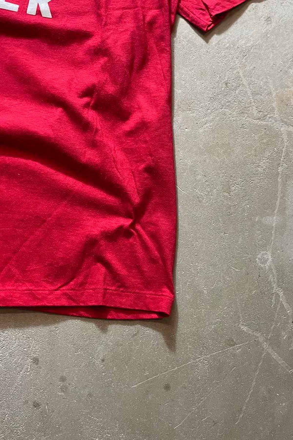 80'S JUST BETTER 50 S/S MESSAGE TEE SHIRT / RED / WHITE [SIZE: XL DEADSTOCK/NOS]