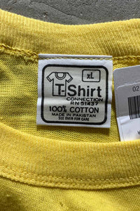 MADE IN PAKISTAN 90'S WEST HEAVEN SHORELINE RUN T-SHIRT/ YELLOW [SIZE: XL USED]