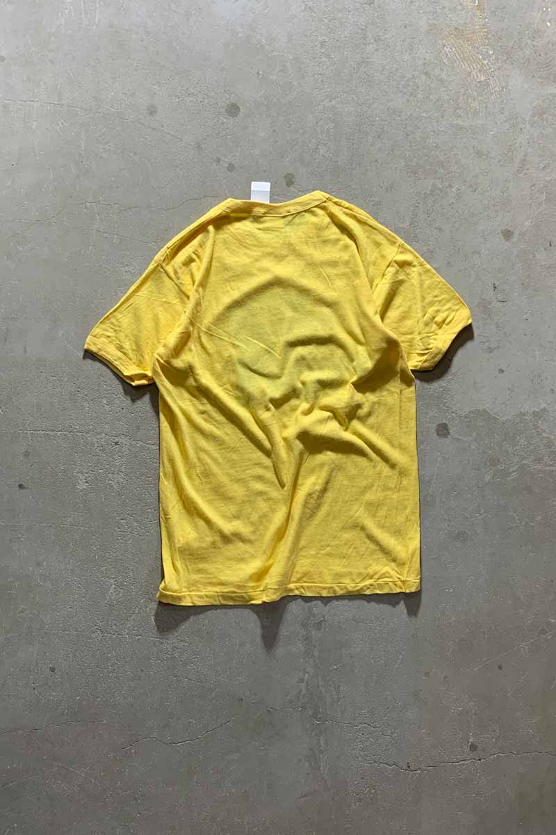 MADE IN PAKISTAN 90'S WEST HEAVEN SHORELINE RUN T-SHIRT/ YELLOW [SIZE: XL USED]