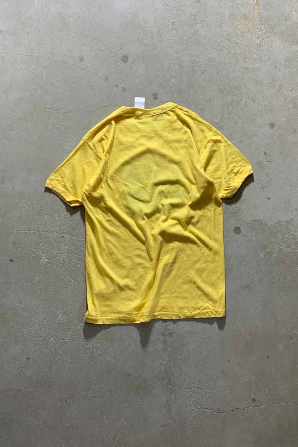 MADE IN PAKISTAN 90'S WEST HEAVEN SHORELINE RUN T-SHIRT/ YELLOW [SIZE: XL USED]