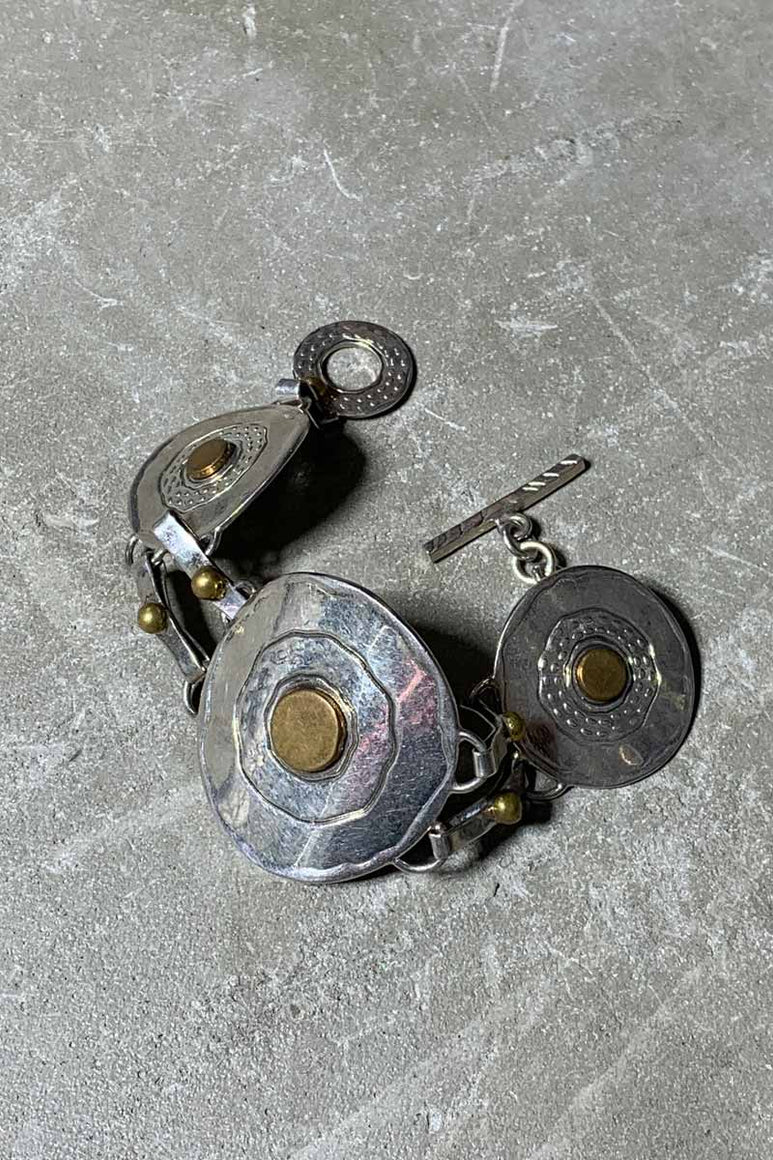 MADE IN MEXICO 925 SILVER/BRASS BRACELET [SIZE: ONE SIZE USED]