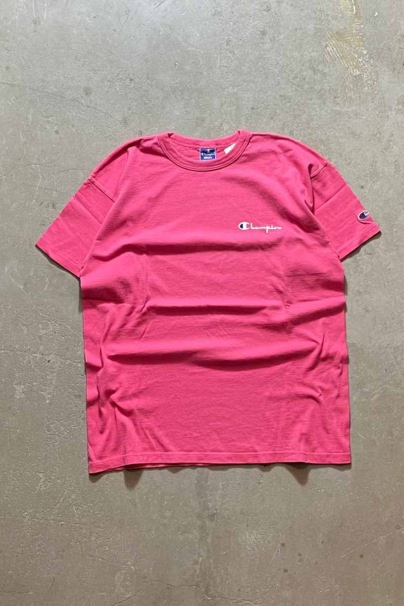MADE IN USA 90'S S/S ONE POINT LOGO T-SHIRT / PINK [SIZE: XL USED]