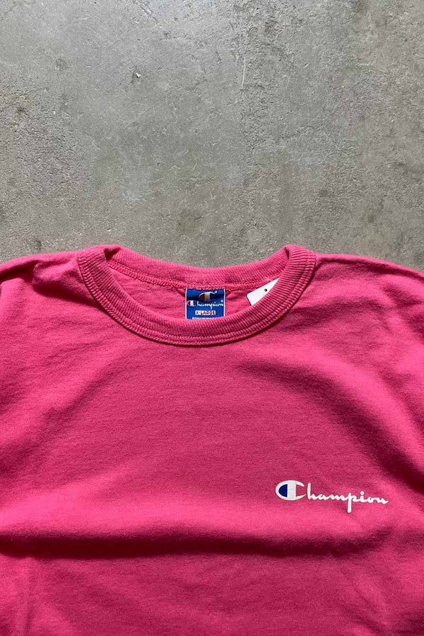MADE IN USA 90'S S/S ONE POINT LOGO T-SHIRT / PINK [SIZE: XL USED]