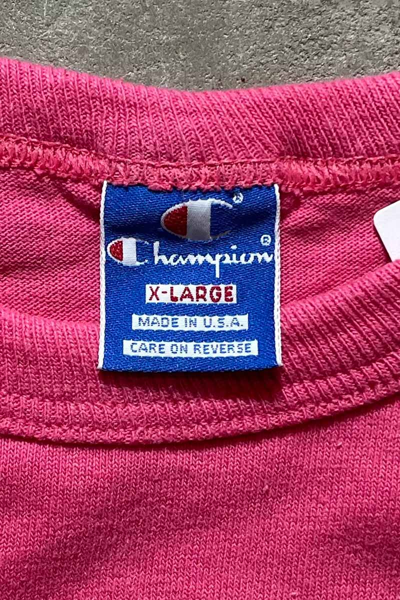 MADE IN USA 90'S S/S ONE POINT LOGO T-SHIRT / PINK [SIZE: XL USED]
