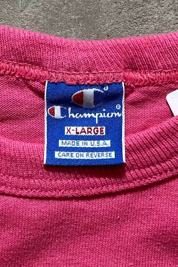 MADE IN USA 90'S S/S ONE POINT LOGO T-SHIRT / PINK [SIZE: XL USED]