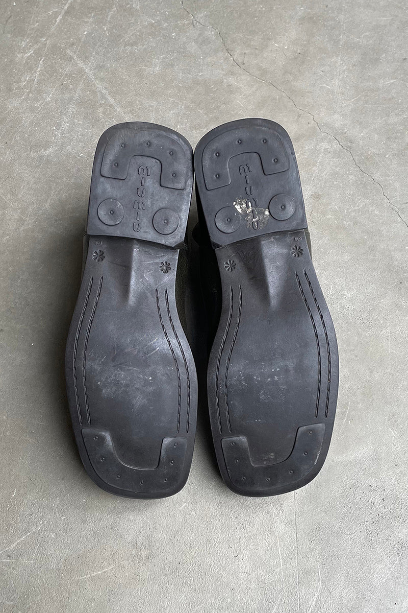 MADE IN ITALY LEATHER SIDE-GORE BOOTS / BURGUNDY [SIZE UK7.5 (equivalent to 26.0cm) USED]