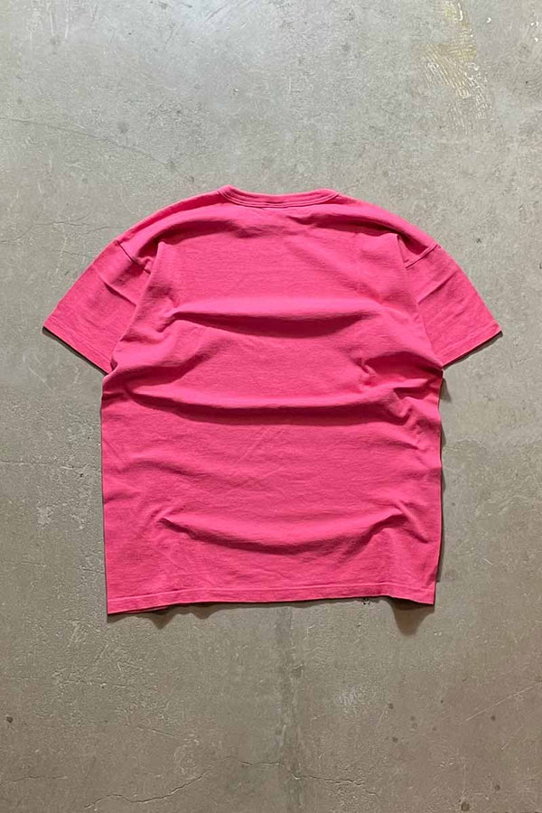 MADE IN USA 90'S S/S ONE POINT LOGO T-SHIRT / PINK [SIZE: XL USED]