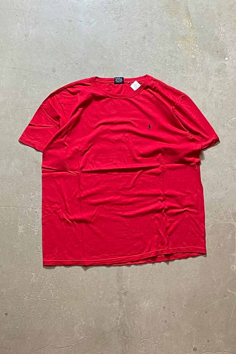90'S S/S LOGO T-SHIRT / RED [SIZE: XL USED]