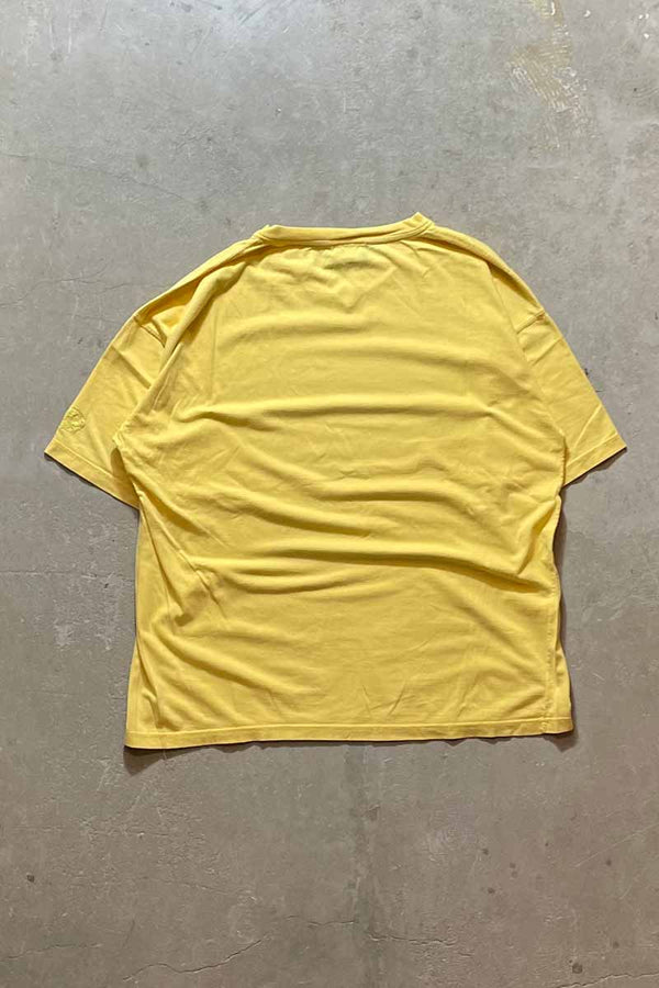 MADE IN ITALY 90'S V-NECK TEE SHIRT / YELLOW [SIZE: XL USED]