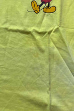 画像をギャラリービューアに読み込む, MADE IN USA 90&#39;S S/S MICKEY MOUSE HIP T-SHIRT / LIME GREEN [SIZE: XL USED]
