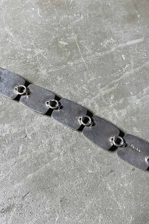 MADE IN MEXICO 925 SILVER BRACELET W/ONYX [SIZE: ONE SIZE USED]