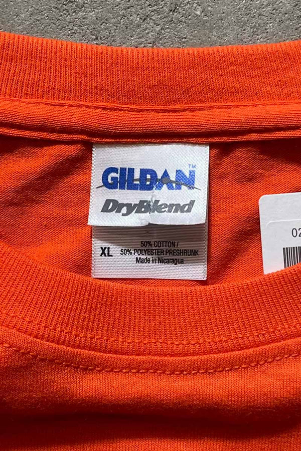 S/S I LOVE NY PRINT T-SHIRT / ORANGE [SIZE: XL USED]