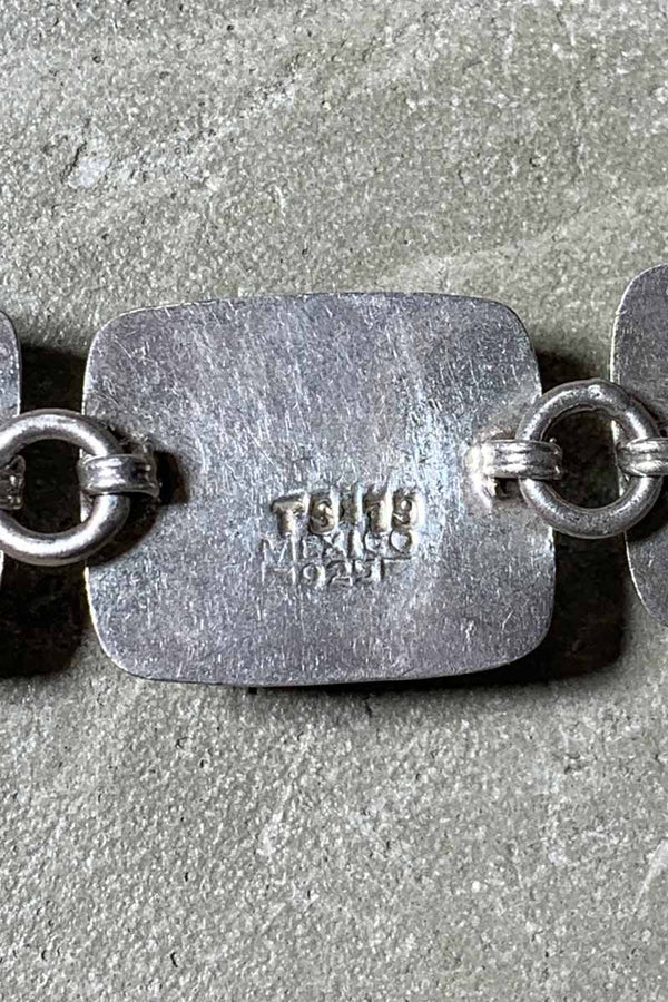 MADE IN MEXICO 925 SILVER BRACELET W/ONYX [SIZE: ONE SIZE USED]