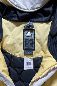 Y2K EARLY 00'S OUTER LAYER 3 ZIP UP NYLON HOODIE JACKET W/ QUILTING LINER / YELLOW [SIZE: XL USED]