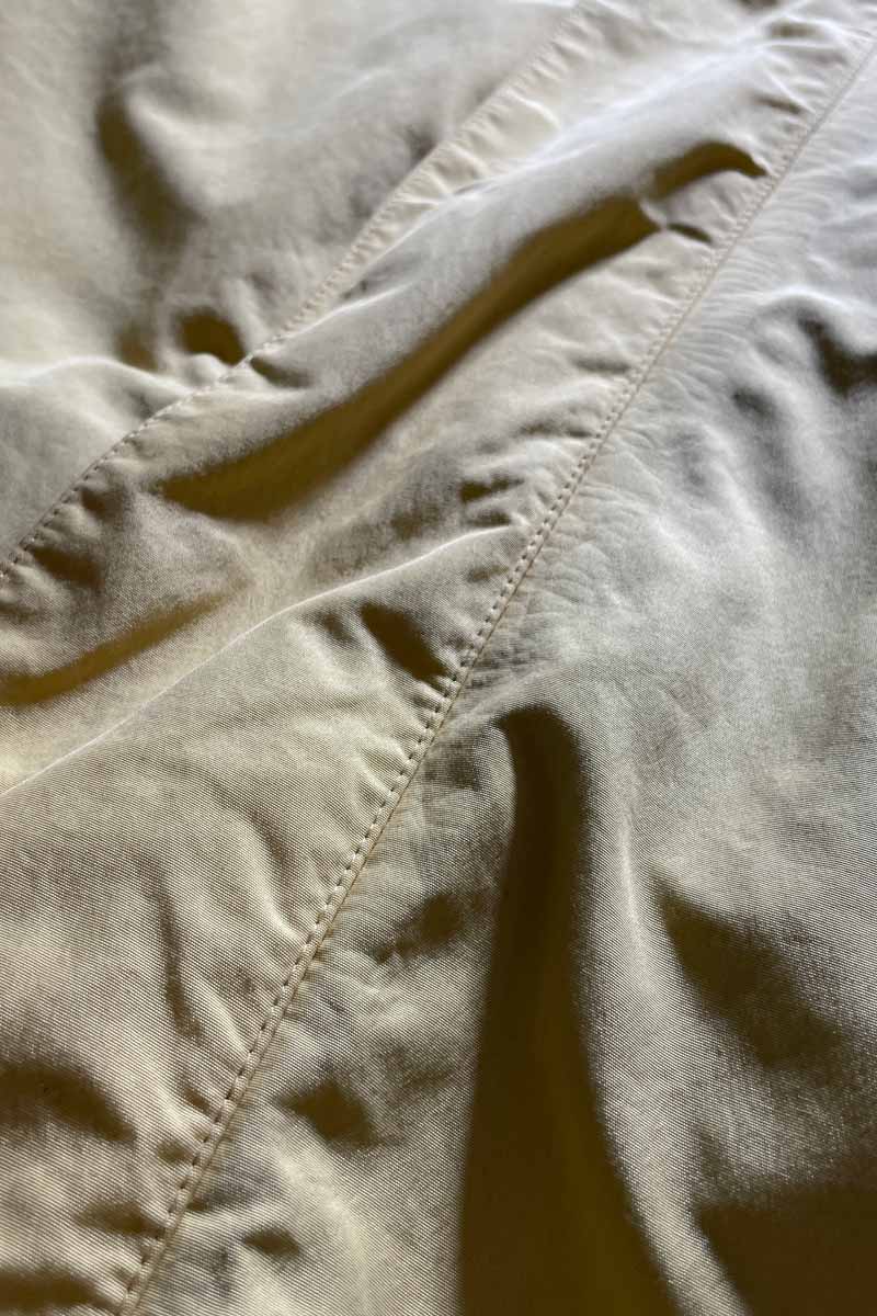 Y2K EARLY 00'S OUTER LAYER 3 ZIP UP NYLON HOODIE JACKET W/ QUILTING LINER / YELLOW [SIZE: XL USED]