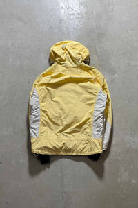 Y2K EARLY 00'S OUTER LAYER 3 ZIP UP NYLON HOODIE JACKET W/ QUILTING LINER / YELLOW [SIZE: XL USED]