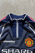 画像をギャラリービューアに読み込む, 98-99&#39;S L/S MANCHESTER U AWAY GOALKEEPER UNIFORM GAME SHIRT / NAVY [SIZE: L USED]
