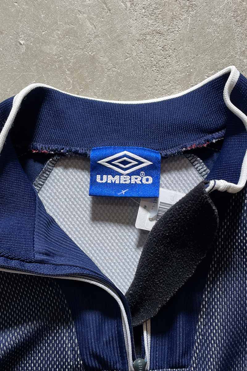 98-99 L/S MANCHESTER U AWAY GOALKEEPER UNIFORM GAME SHIRT / NAVY [SIZE: L USED]