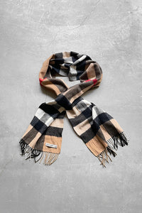 MADE IN SCOTLAND CASHMERE SCARF / BEIGE [SIZE: ONE SIZE USED]