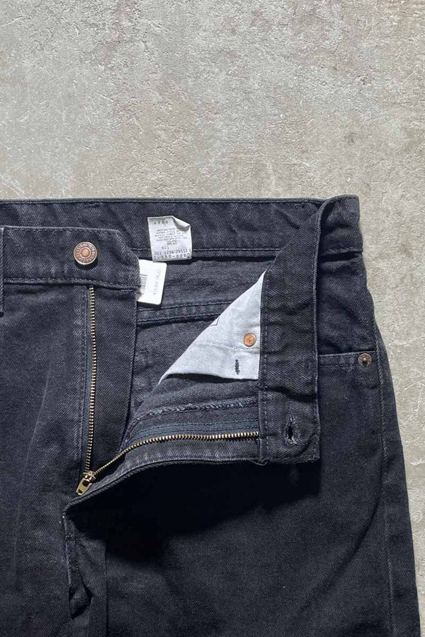 MADE IN USA 94'S 550 DENIM PANTS / SULFUR BLACK [SIZE: W32 x L30 USED]