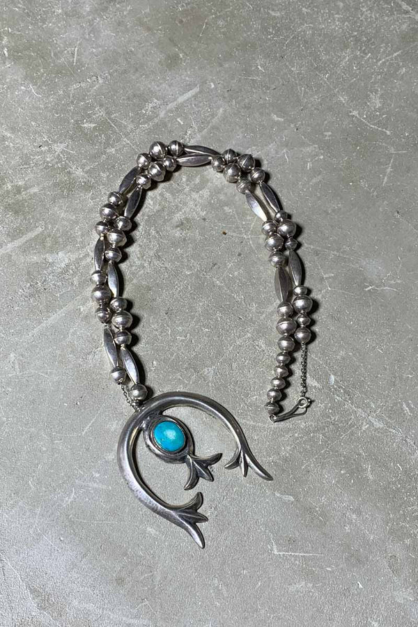 1930'S VINTAGE NAJA NECKLACE W/TURQUOISE [SIZE: ONE SIZE USED]