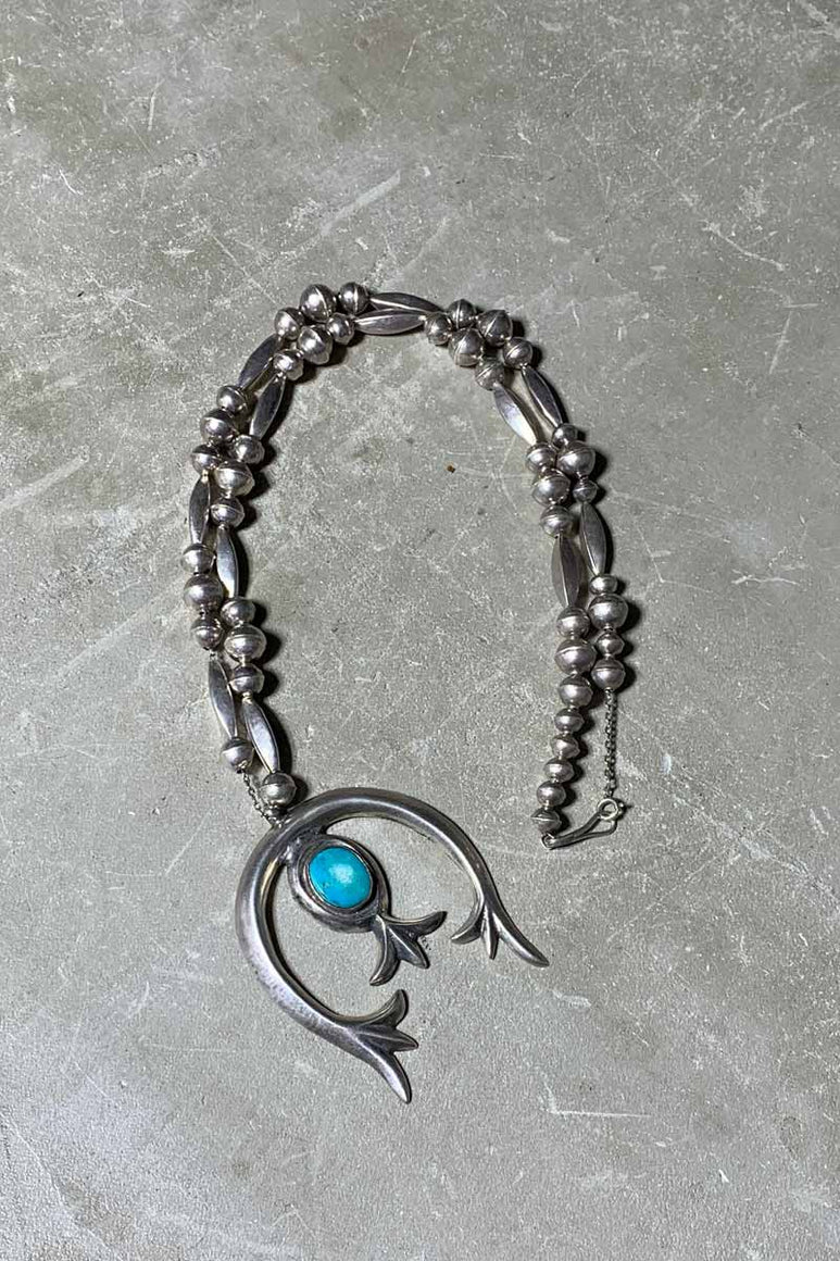 1930'S VINTAGE NAJA NECKLACE W/TURQUOIS [SIZE: ONE SIZE USED]