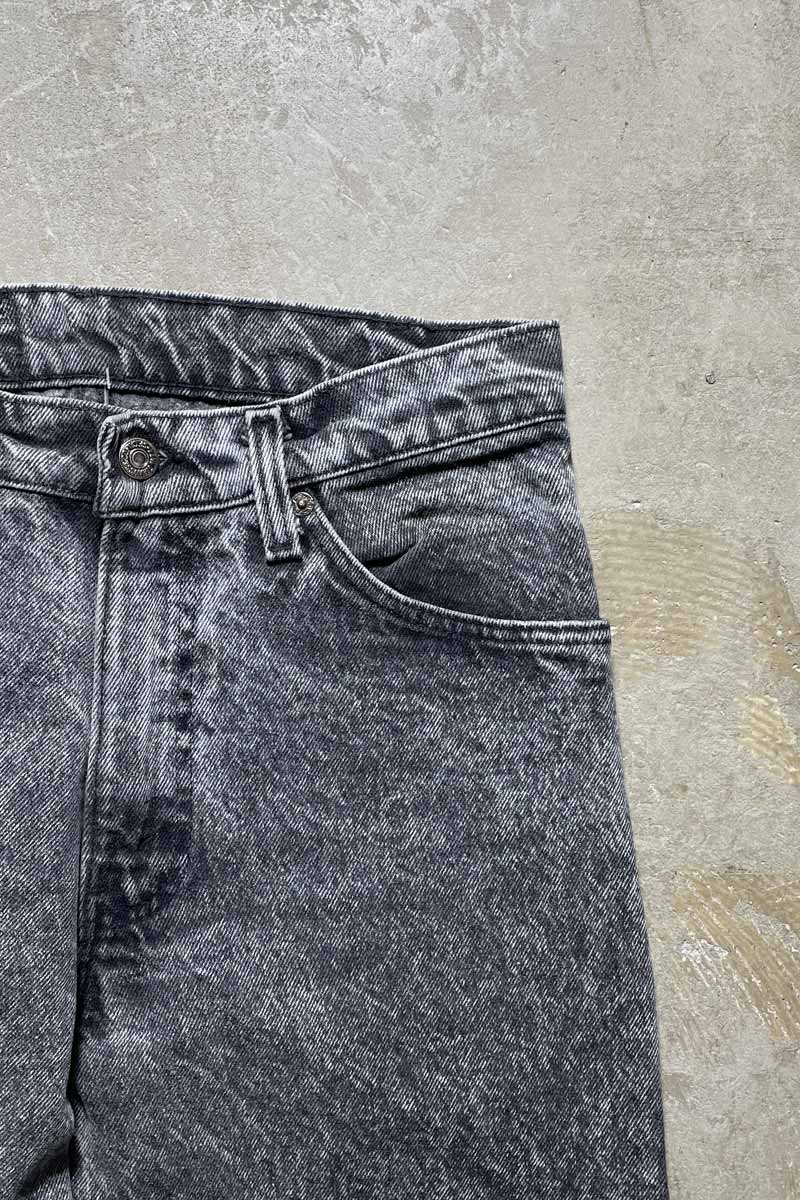 MADE IN USA 80'S 550 BLACK TAB DENIM PANTS / BLACK STONE WASH [SIZE: W30 x L30 USED]