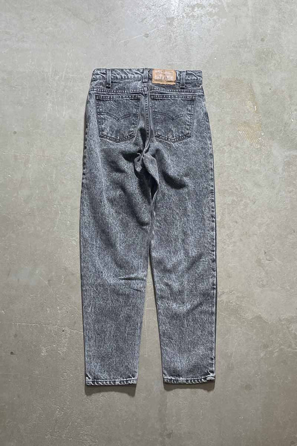 MADE IN USA 80'S 550 BLACK TAB DENIM PANTS / BLACK STONE WASH [SIZE: W30 x L30 USED]